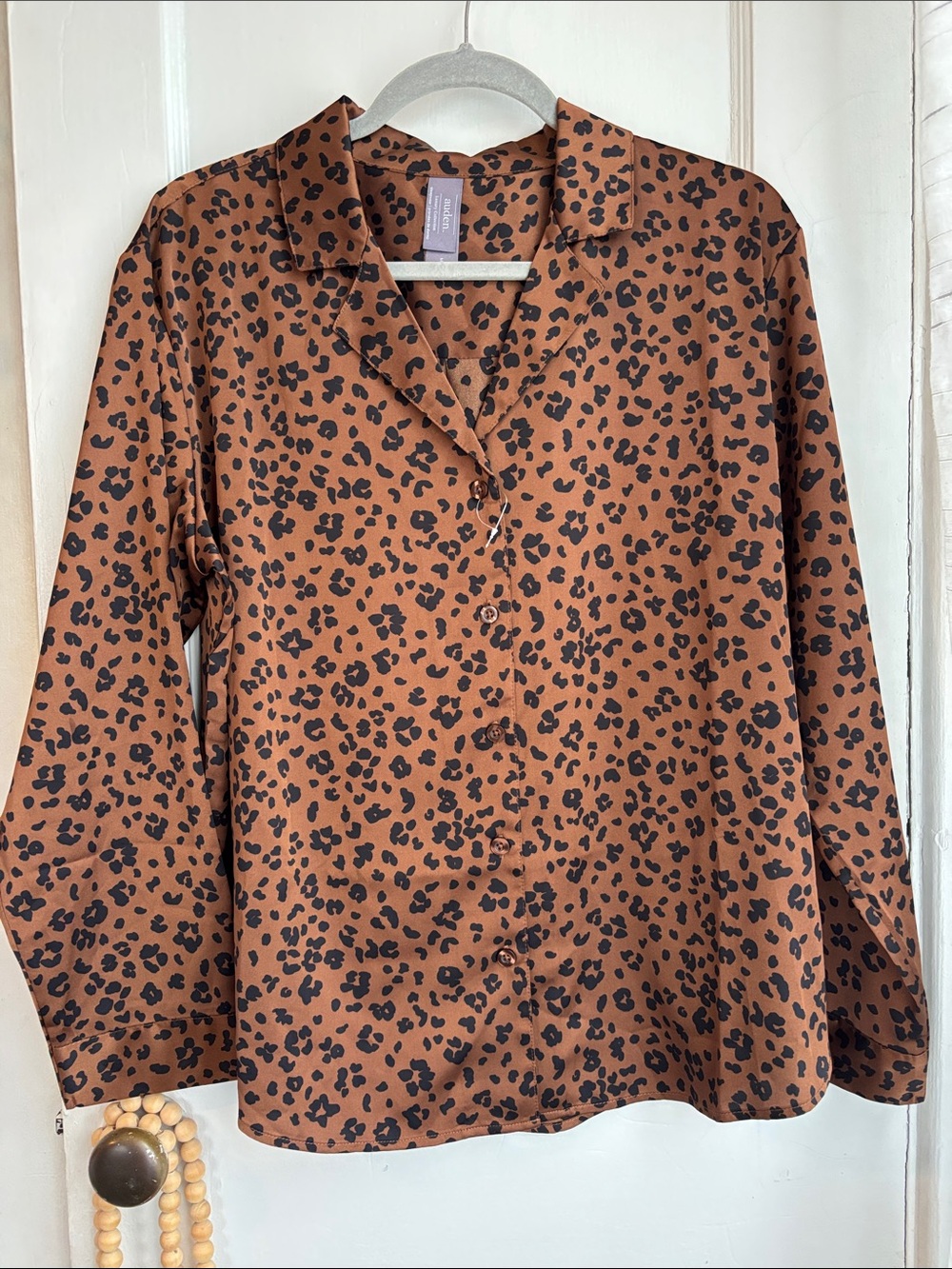 🆕 AUDEN LUXURY COLLECTION | Leopard Print Satin Shirt